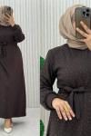 Pırıltı Elbise Kahverengi