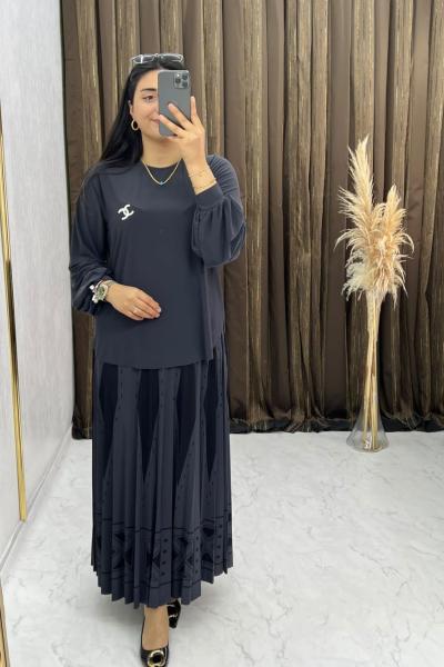 Prizma Eteklı Takım Gri