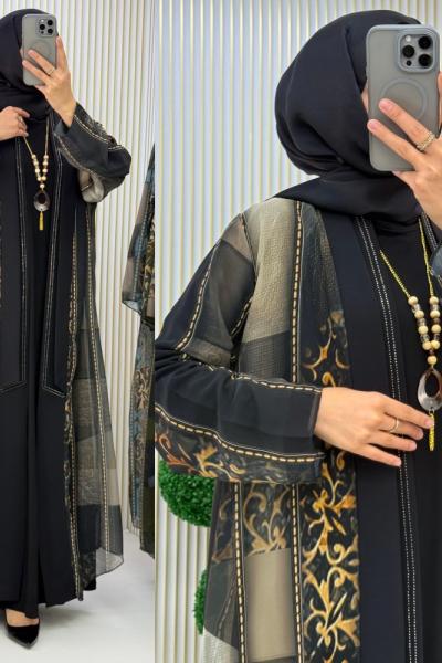 Riham Elbise Takım Siyah