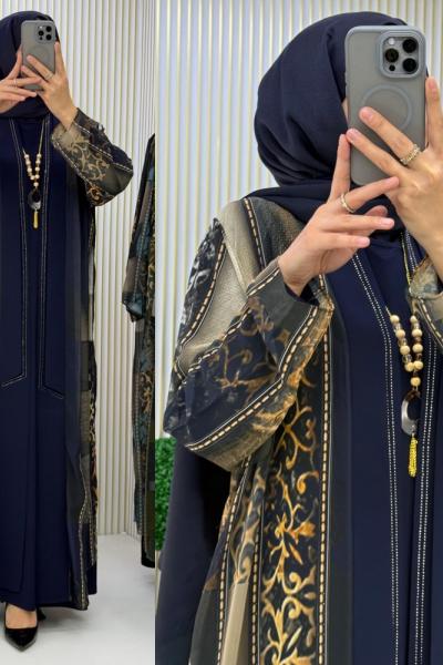 Riham Elbise Takım Lacivert