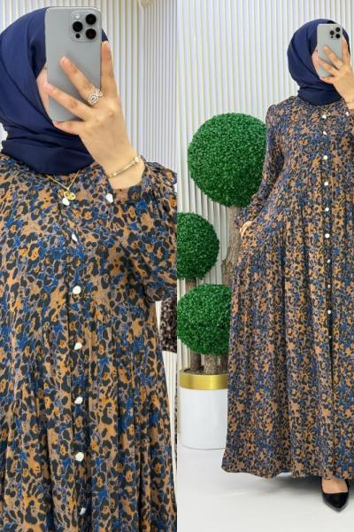 Rübeyda Elbise  İndigo