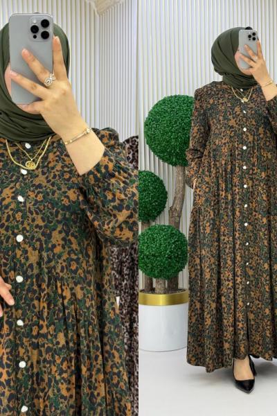 Rübeyda Elbise  Haki