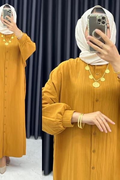 Safa Tunik/Elbise Hardal Sarısı