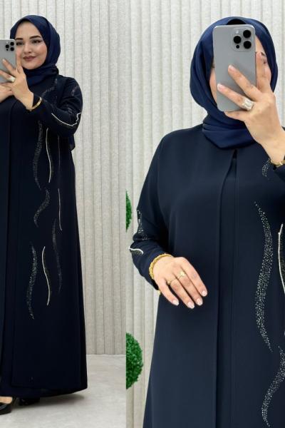 SAHRA ABİYE  ELBİSE  Lacivert