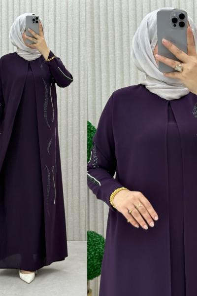 SAHRA ABİYE  ELBİSE  Mor