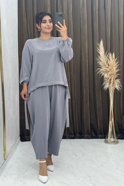 Şalvar Takım Gri