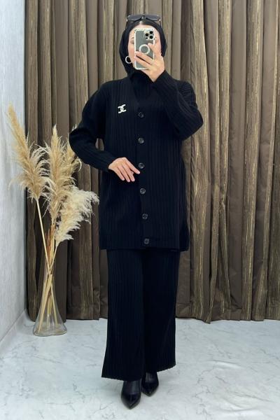 Samira 3 Lü Takım Siyah Siyah