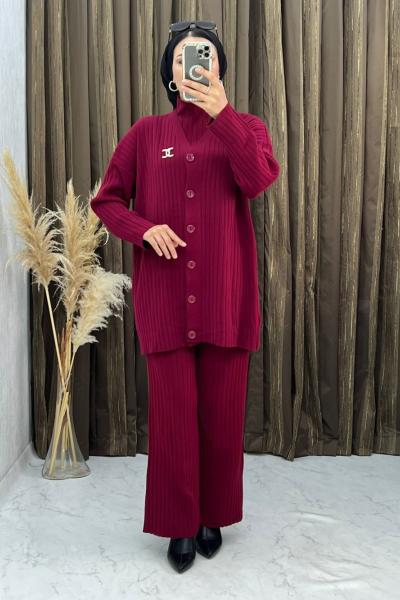 Samira 3 Lü Takımbordo Bordo