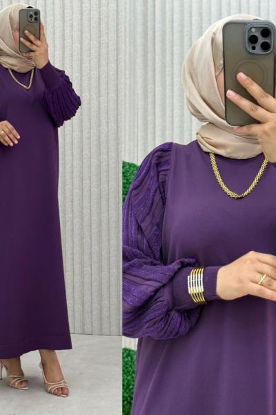 Sarmaşık Elbise  Mor