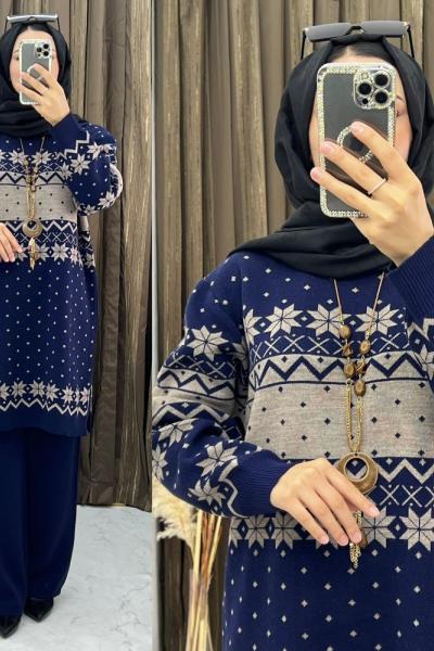 Şehriban Triko Takım Lacivert