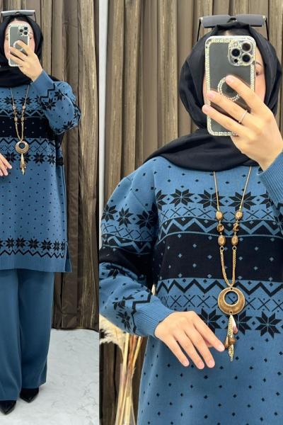 Şehriban Triko Takım Mavi