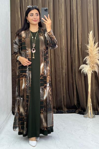 Selin Elbise Takım  Haki