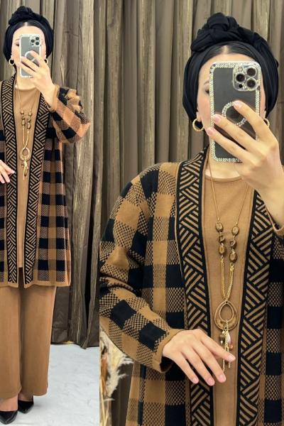 Semra 3 Lü Takım Hardal Sarısı