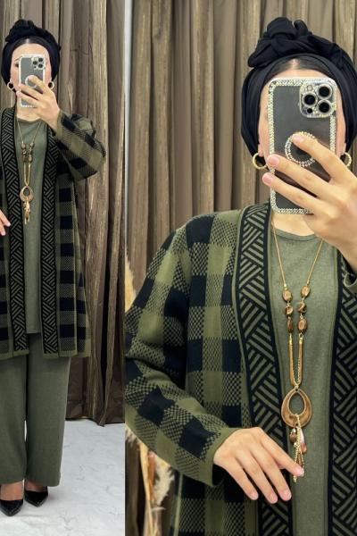 Semra 3 Lü Takım Haki