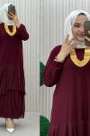 Şenay Elbise  Bordo