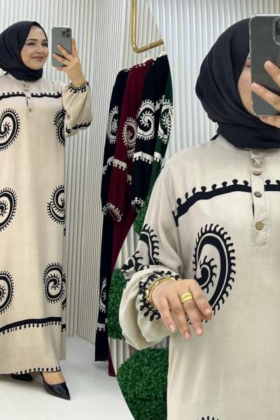 Serap Elbise Taş Rengi