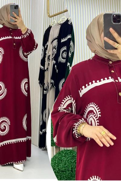 Serap Elbise Bordo
