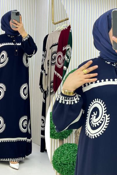 Serap Elbise Lacivert