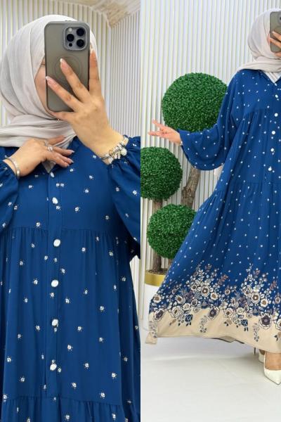 Şerbet Elbise İndigo