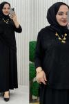 Şermin Etekli Takım Siyah