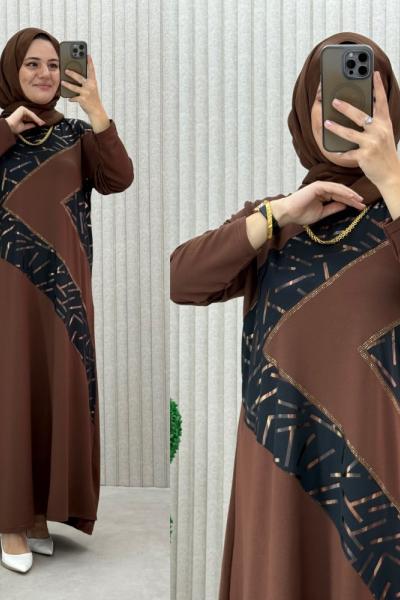 Serpil Elbise  Kahverengi