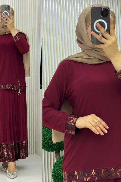 Sevda Etekli Takım Bordo