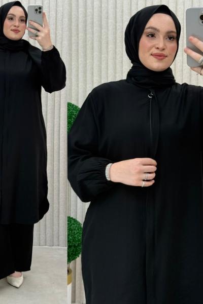 Sevgi pantolonlu takım Siyah