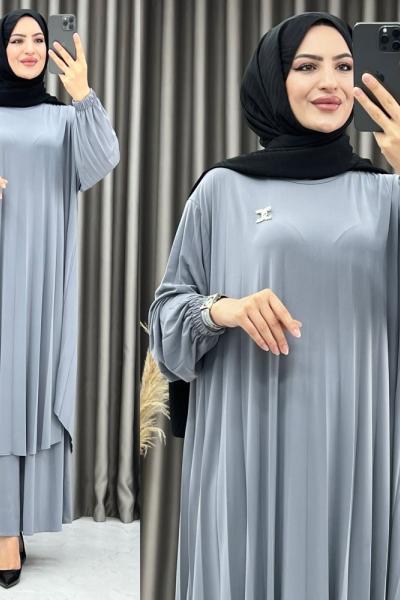 Sidre Etekli Takım Gri