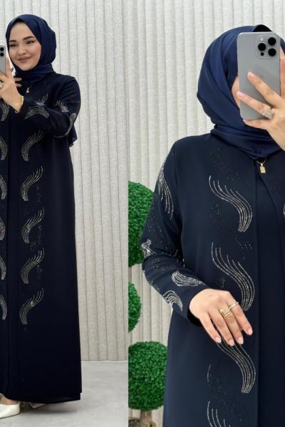 Star Abiye Elbise Lacivert