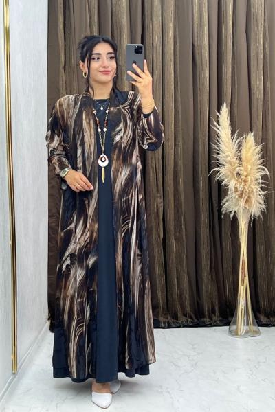 Sude Elbise Takım Füme