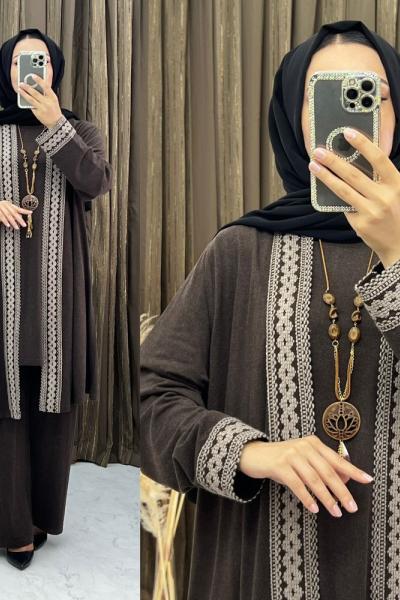 Sudel 3 Lü Takım Kahverengi