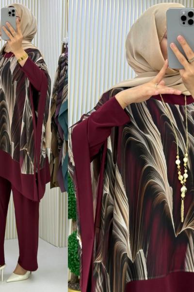 Sunay Pelerin Takım Bordo