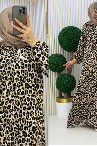 Şura  Elbise Kahverengi