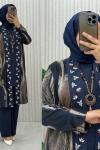 Toprak 3’ lü Takım Lacivert