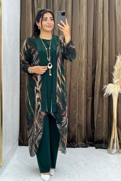 Venüs 3 lü Takım Koyu Yeşil