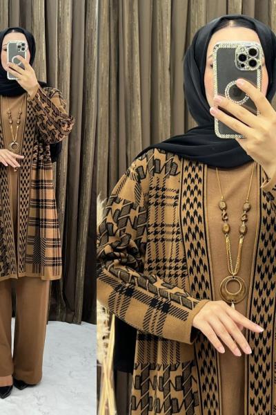 Vera 3 Lü Triko Takım Hardal Sarısı