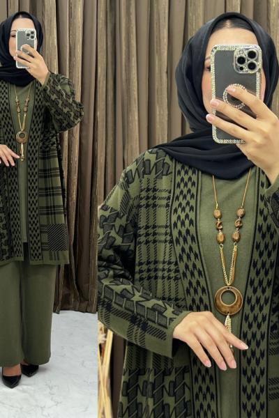 Vera 3 Lü Triko Takım Haki