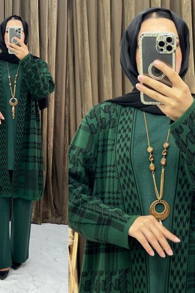 Vera 3 Lü Triko Takım Zümrüt