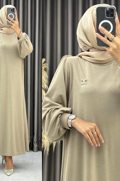 Vinil Elbise Taş Taş Rengi