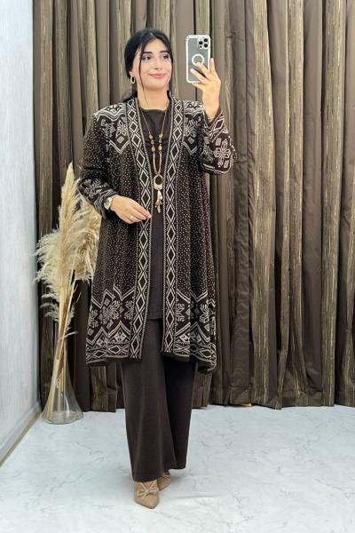 Viva 3 Lü Takım Kahverengi