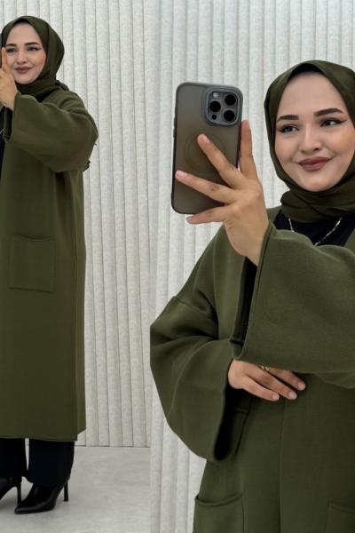 Yaren Triko Hırka Haki