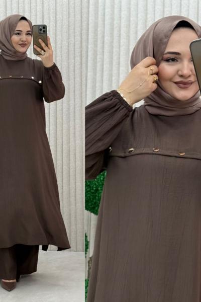 Yazel Takım Kahverengi