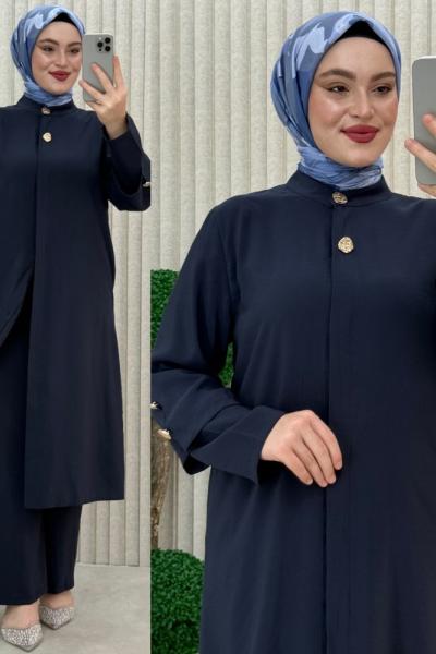 Sultan pantolonlu takım  Lacivert
