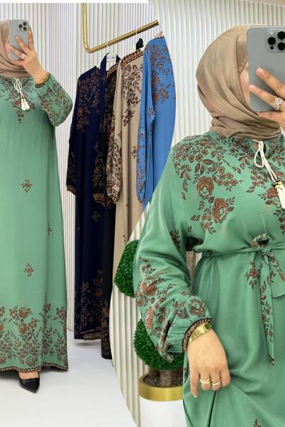 Yeni Safiye Elbise  Mint Yeşili