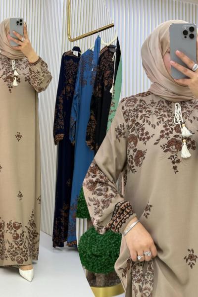 Yeni Safiye Elbise  Vizon