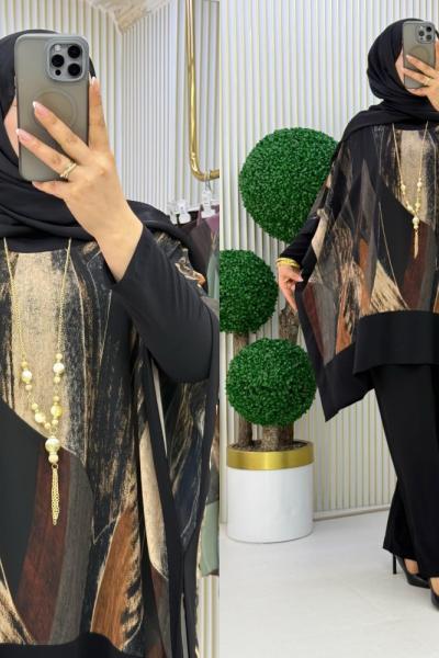 Zemzem Pelerin Takım Siyah