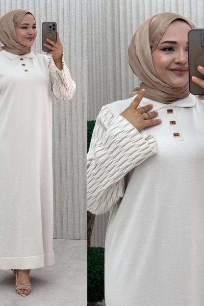 Zeyda Elbise Taş Rengi