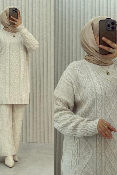 ZİRA TRİKO TAKIM Taş Rengi