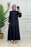 BUSE ELBİSE-SİYAH Siyah