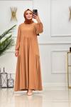 SELEN ELBİSE-CAMEL Camel